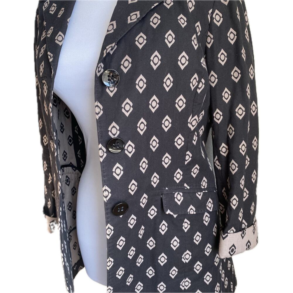 Sigrid Olsen Moroccan Geometric Leaf Print Blazer… - image 3